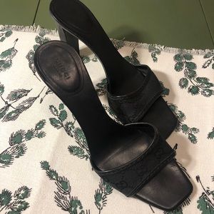 Vintage Gucci Monogram Mules